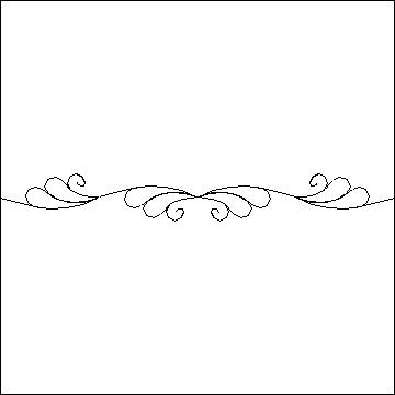 (image for) Feather and Curls Border-L04107*